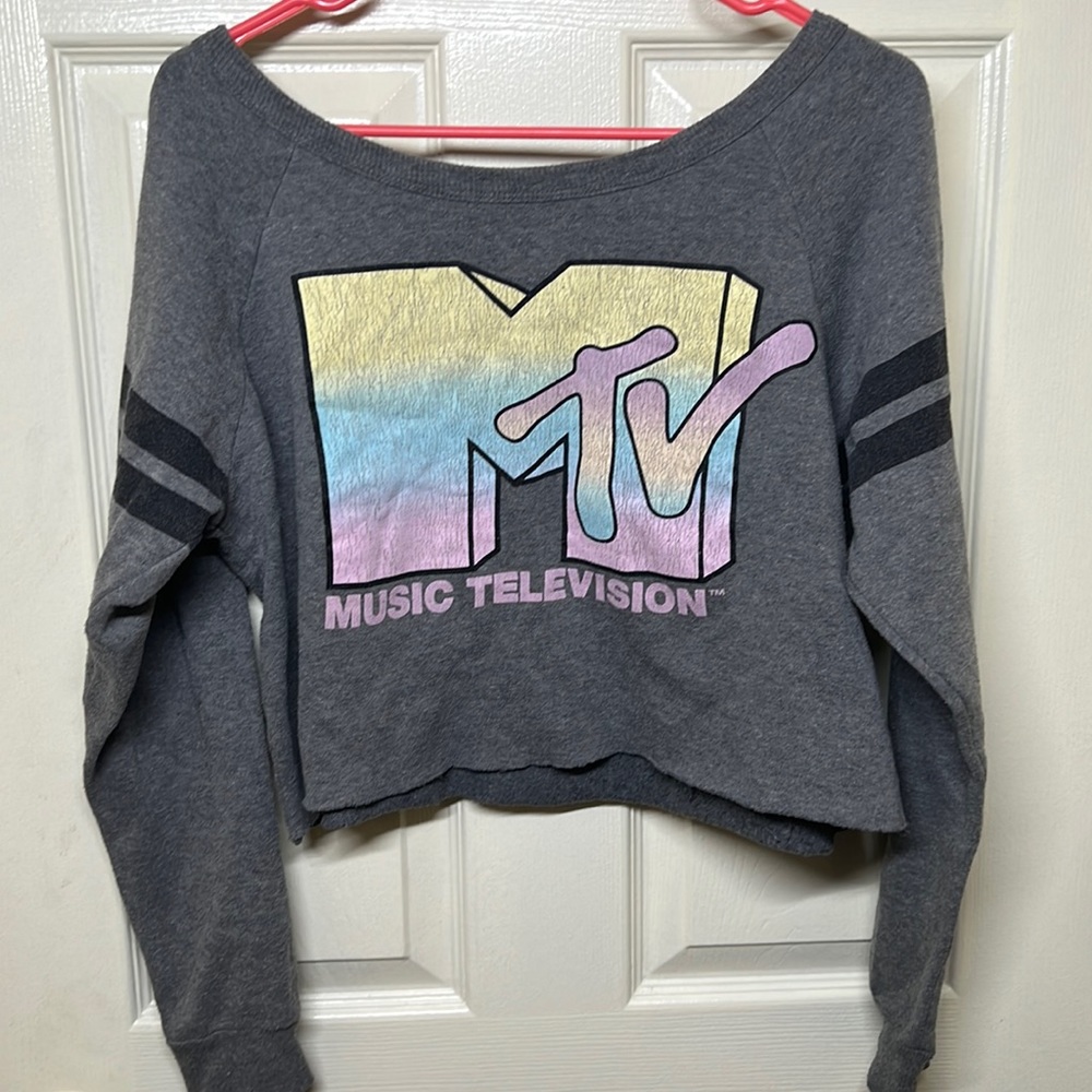 Recycled Karma MTV Cropped Long Sleeve Sweater